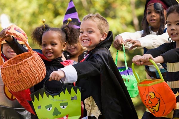 children trick or treating