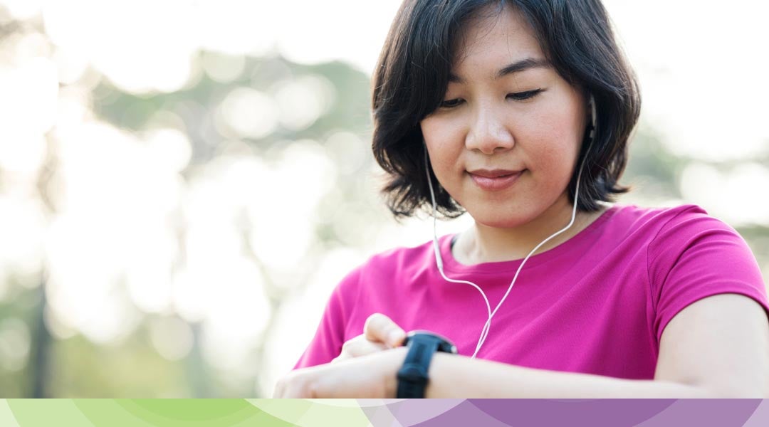 Woman looking at watch